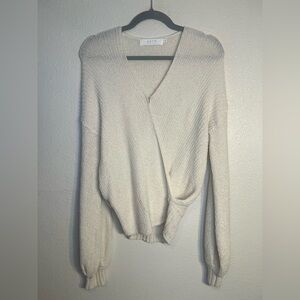 ASTR the label faux wrap sweater